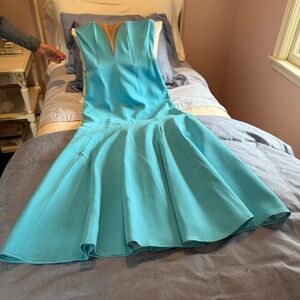 David Koma Blue Gown